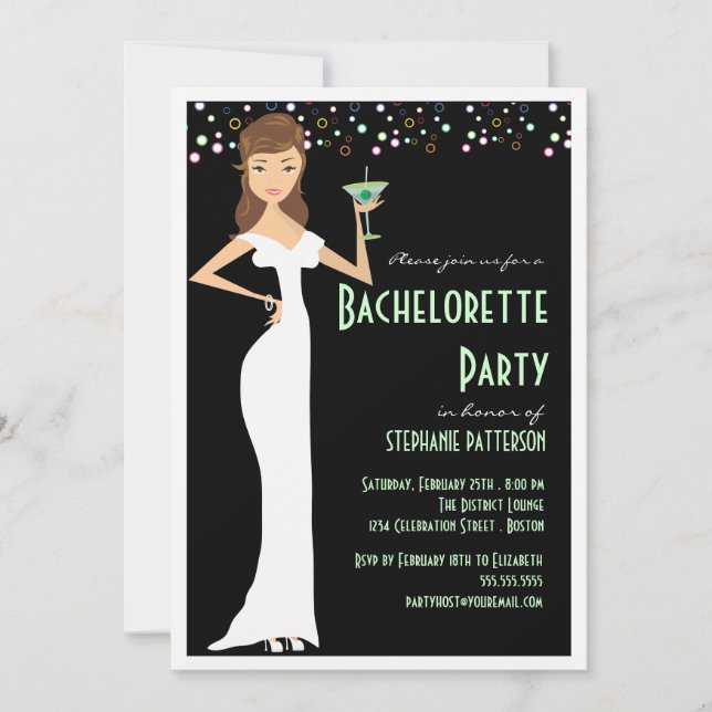 Modern Bride Bachelorette Party Invitation (Front)