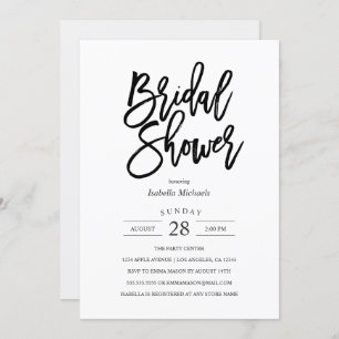Modern Bride Bridal Shower Invitation