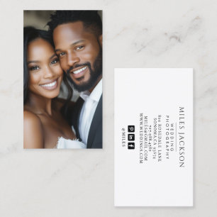 Modern Bride Groom Photo Wedding Photographer Business Card