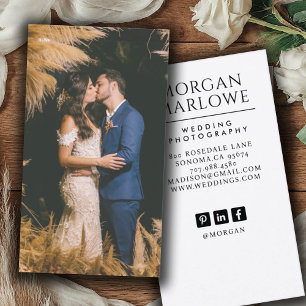 Modern Bride Groom Photo Wedding Photographer Business Card