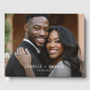 Modern Bride Groom Wedding Guest Book