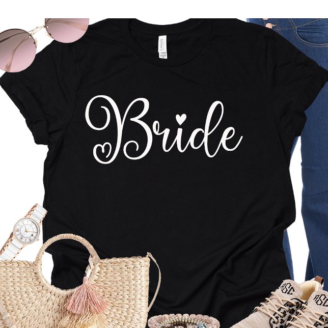 Modern Bride Heart Bachelorette Party T Shirt (Creator Uploaded)