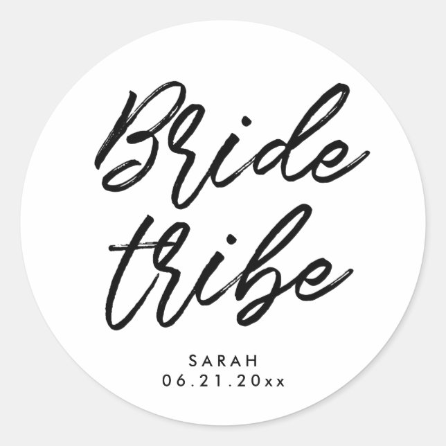 Modern Bride tribe Classic Round Sticker (Front)