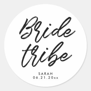 Modern Bride tribe Classic Round Sticker
