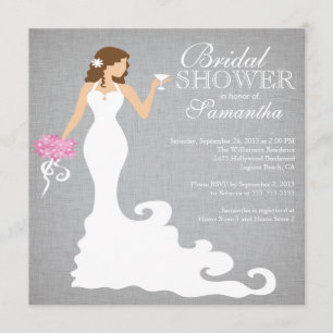 Modern Bride Wine Bridal Shower Invitations
