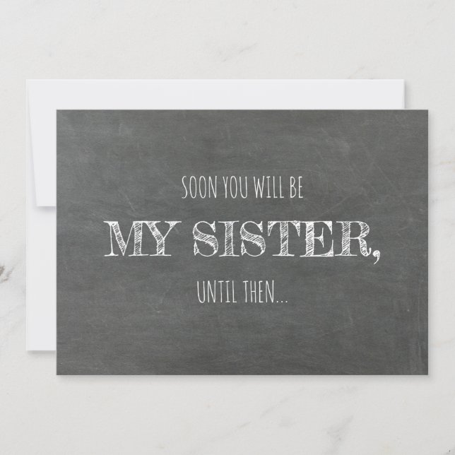 Modern Bridesmaid / Maid of Honour Proposal Invitation (Front)