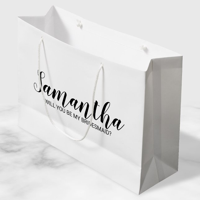 Modern Bridesmaid Proposal Large Gift Bag (Creator Uploaded)