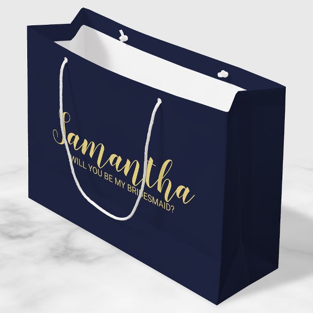 Modern Bridesmaid Proposal Large Gift Bag (Creator Uploaded)