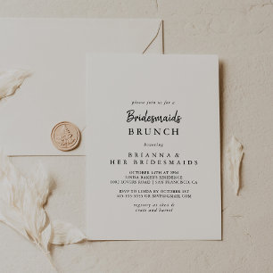 Modern Bridesmaids Brunch Shower Invitation