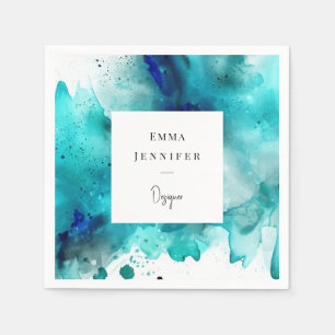 Modern bright Abstract Painted Pattern Napkin