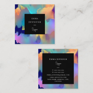 Modern bright Abstract Painted Pattern  Square Business Card