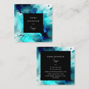 Modern bright Abstract Painted Pattern  Square Business Card