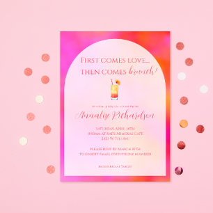 Modern Bright and Colourful Bridal Brunch  Invitation