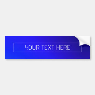 Modern Bright Blue & Purple Gradient Ombre Bumper Sticker