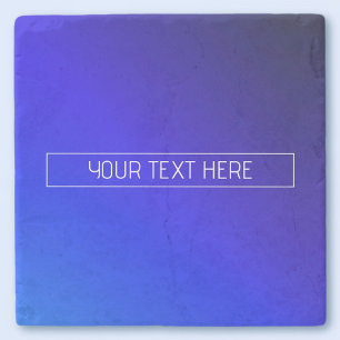 Modern Bright Blue & Purple Gradient Ombre Stone Coaster