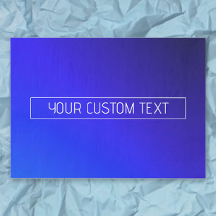 Modern Bright Blue & Purple Gradient Ombre Tissue Paper