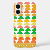 Modern Bright Citrus Geometric Shapes Design