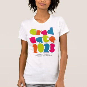 Modern Bright Colour Lettering Graduate 2023 T-Shirt