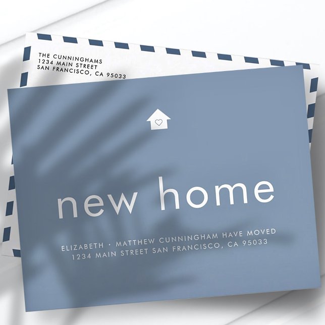 Modern Bright Colour Minimalist New Home Announcement Postcard (Creator Uploaded)