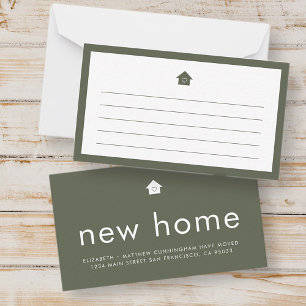 Modern Bright Colour Minimalist New Home Card