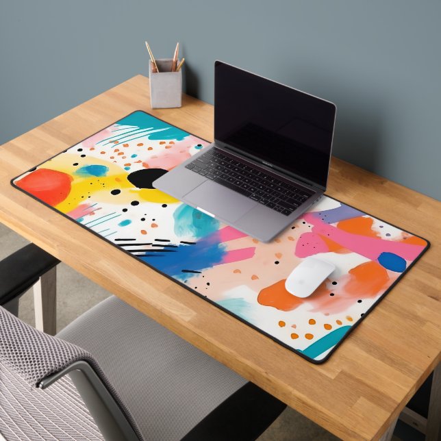 Modern Bright Colourful Abstract  Desk Mat (Office 2)