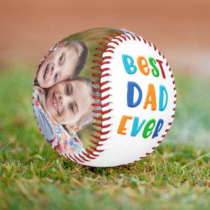 Modern Bright Colourful BEST DAD EVER Father's Day Baseball