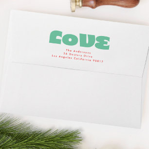 MODERN bright colourful LOVE   christmas holiday Envelope