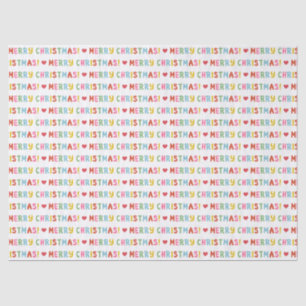 Modern Bright Colourful Merry Christmas Tissue Paper