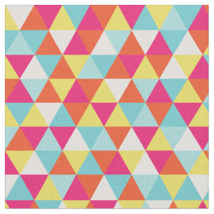 Modern Bright Colours Geometric   Fabric