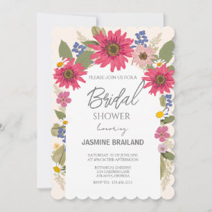 Modern Bright Floral Arch Bridal Shower Invitation