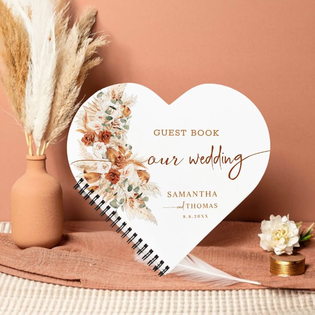 Modern Bright Floral Wedding Guest Spiral Notebook (Creator Uploaded)