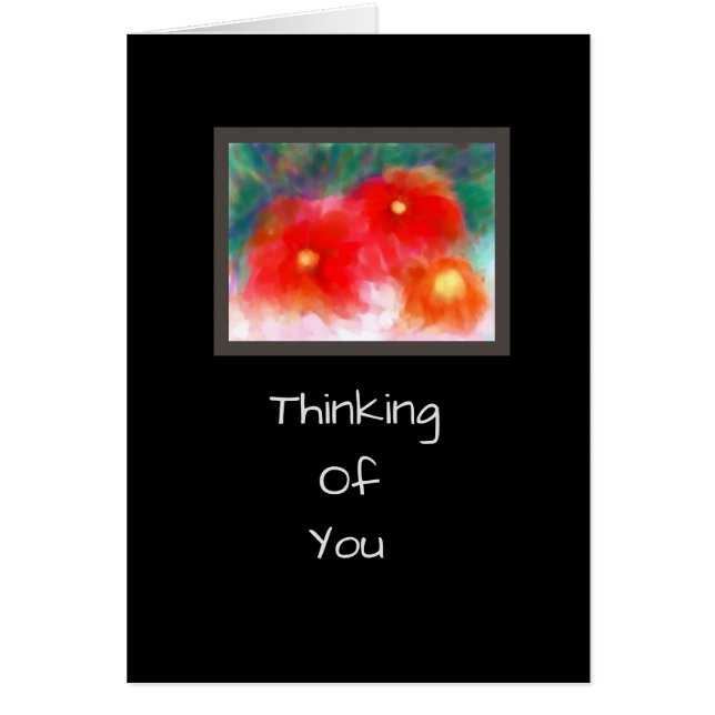 Modern Bright Flowers Bereavement/ Get Well Card (Front)
