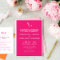 Modern Bright Hot Pink & White Monogram Wedding In