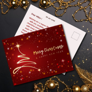 Modern & bright Merry Christmas PostCard