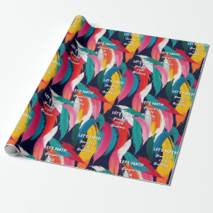 Modern Bright Paint Effect 16th Birthday Party Wrapping Paper