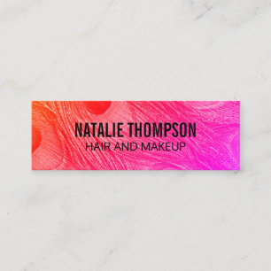 Modern Bright Peacock Feathers Mini Business Card