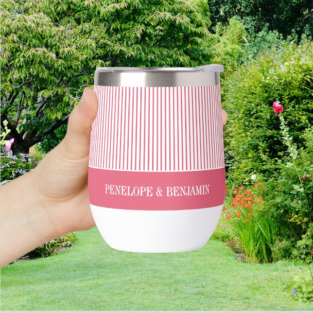 Modern Bright Pink Striped Wedding (Creator Uploaded)