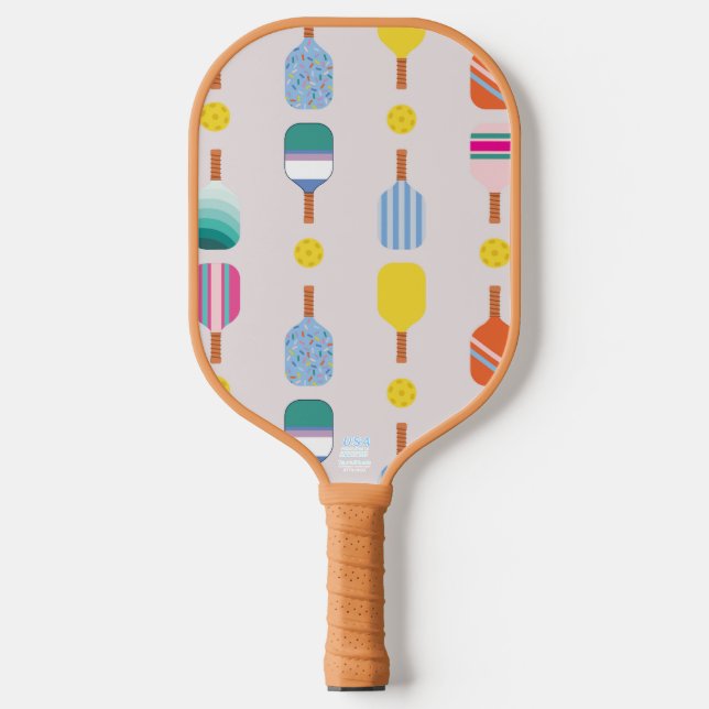 Modern Bright Pretty Pink Pickleball Paddle (Front)