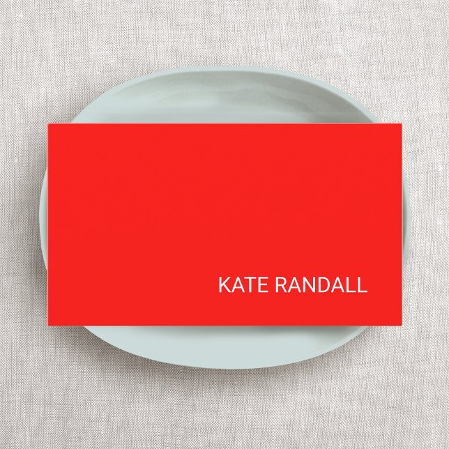 Modern Bright Red Professional Networking Business Card (Creator Uploaded)