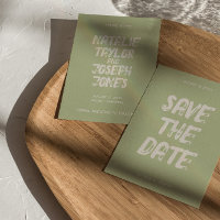 Modern Bright Retro Bold Brushstroke Boho Wedding