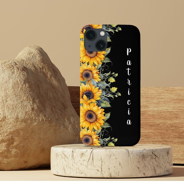 Modern Bright Sunflowers Yellow Case-Mate iPhone Case (Creator Uploaded)
