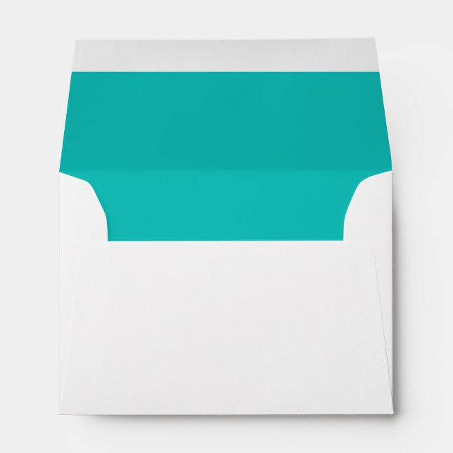 Modern Bright Turquoise Envelope (Back (Bottom))