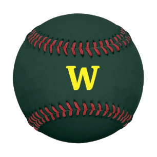 Modern bright yellow initial lettering baseball