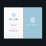 Modern Broom Logo Blue Cleaning Service Leaflet Flyer<br><div class="desc">This simple and modern cleaning service leaflet/flyer features a slate blue background with a broom logo. Personalise it for your needs. Perfect for maids or home and office cleaning professionals. Change the colour of the oval and personalise for your needs. You can find matching products at my store.</div>