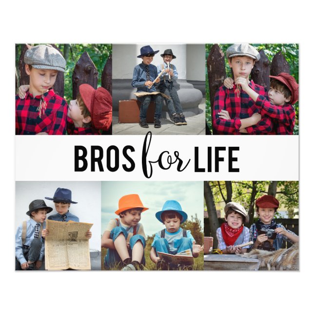 Modern Bros for Life Brothers Photo Collage Custom (Front)