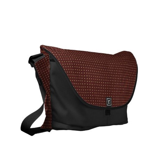 Modern Browen_Black Messenger Bag Outside Print