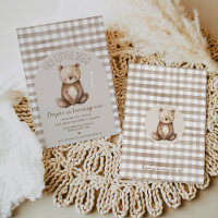 Modern Brown Arch Our Little Bear 1st Birthday