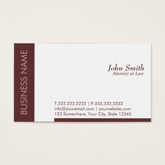 Modern Brown Attorney Business Card