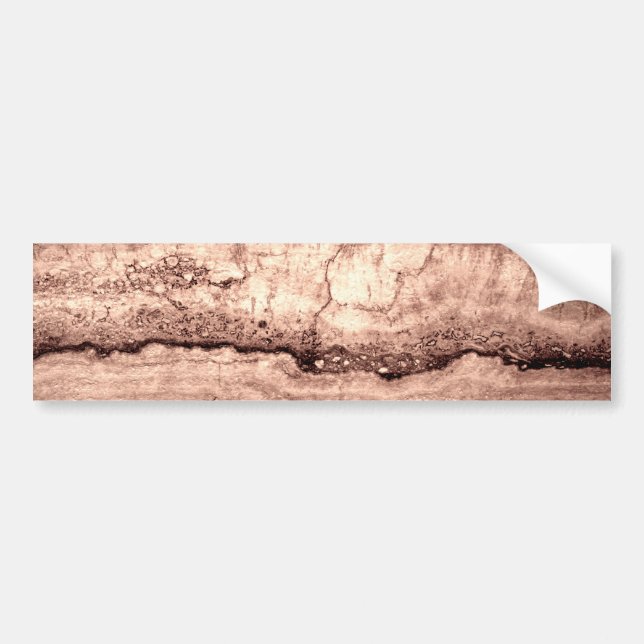 Modern brown beige sepia burnt orange granite  bumper sticker (Front)