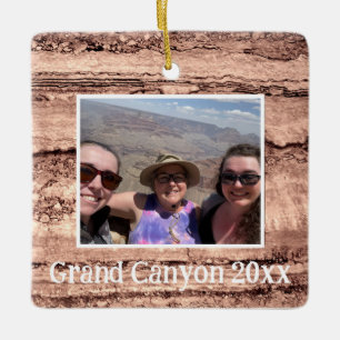 Modern brown beige sepia burnt orange granite  ceramic ornament